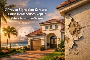 Read more about the article 7 Proven Signs Your Sarasota Home Needs Stucco Repair Before Hurricane Season